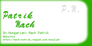 patrik mach business card